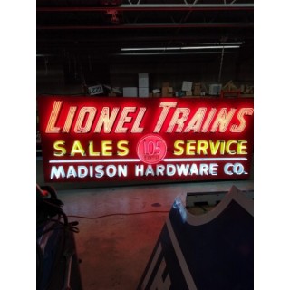 New Lionel Trains Painted Neon Sign 10 FT W x 4 FT H
